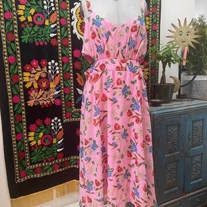 Never worn pink floral cut out ASOS dress